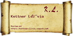 Kettner Lívia névjegykártya