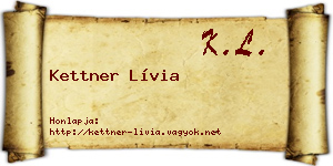 Kettner Lívia névjegykártya